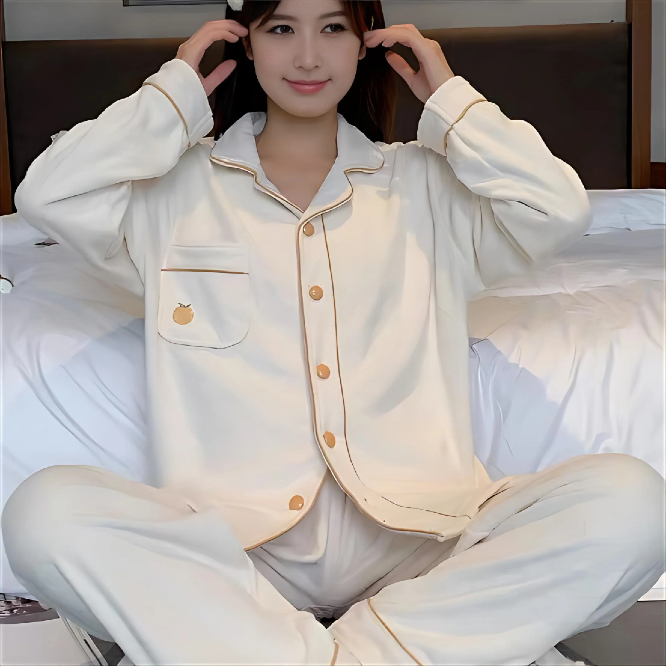 

Pajama Sets Long Sleeve Women Autumn Silky Animal Print Night Set Moisture Wicking Loungewear Tie Front Shorts Comfortable Unise