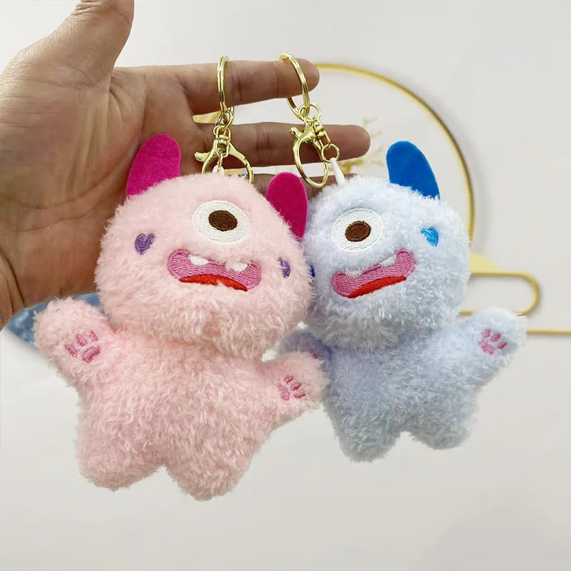 

new One eyed Monsters plush keychain colorful pendant cute doll Exquisite fashione decorate funny couple birthday gift