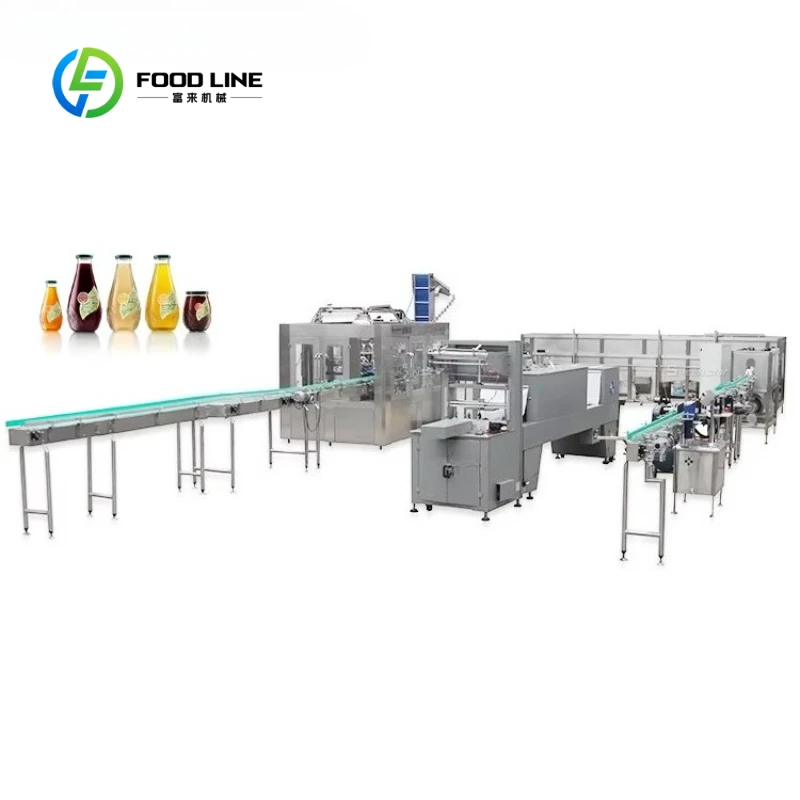 Customized Glass/Plastic Bottle Juice Filling Production Line Filling Capping Labeling Integrated Bottle Filling Machine