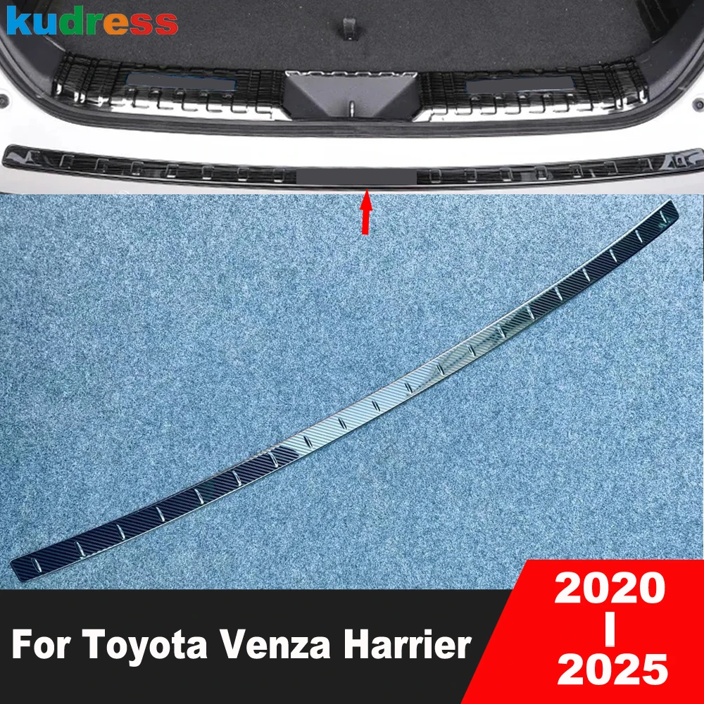 

Rear Trunk Bumper Cover Trim For Toyota Venza Harrier 2020-2023 2024 2025 Steel Tail Gate Door Sill Plate Guard Car Accessories