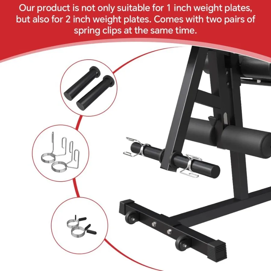 آلة تجعيد الساق الجلوس وتمديد الساق للمنزل وصالة الألعاب الرياضية، مقعد ضغط الساق قابل للتعديل متوافق مع لوحة الوزن 1 بوصة و2 بوصة