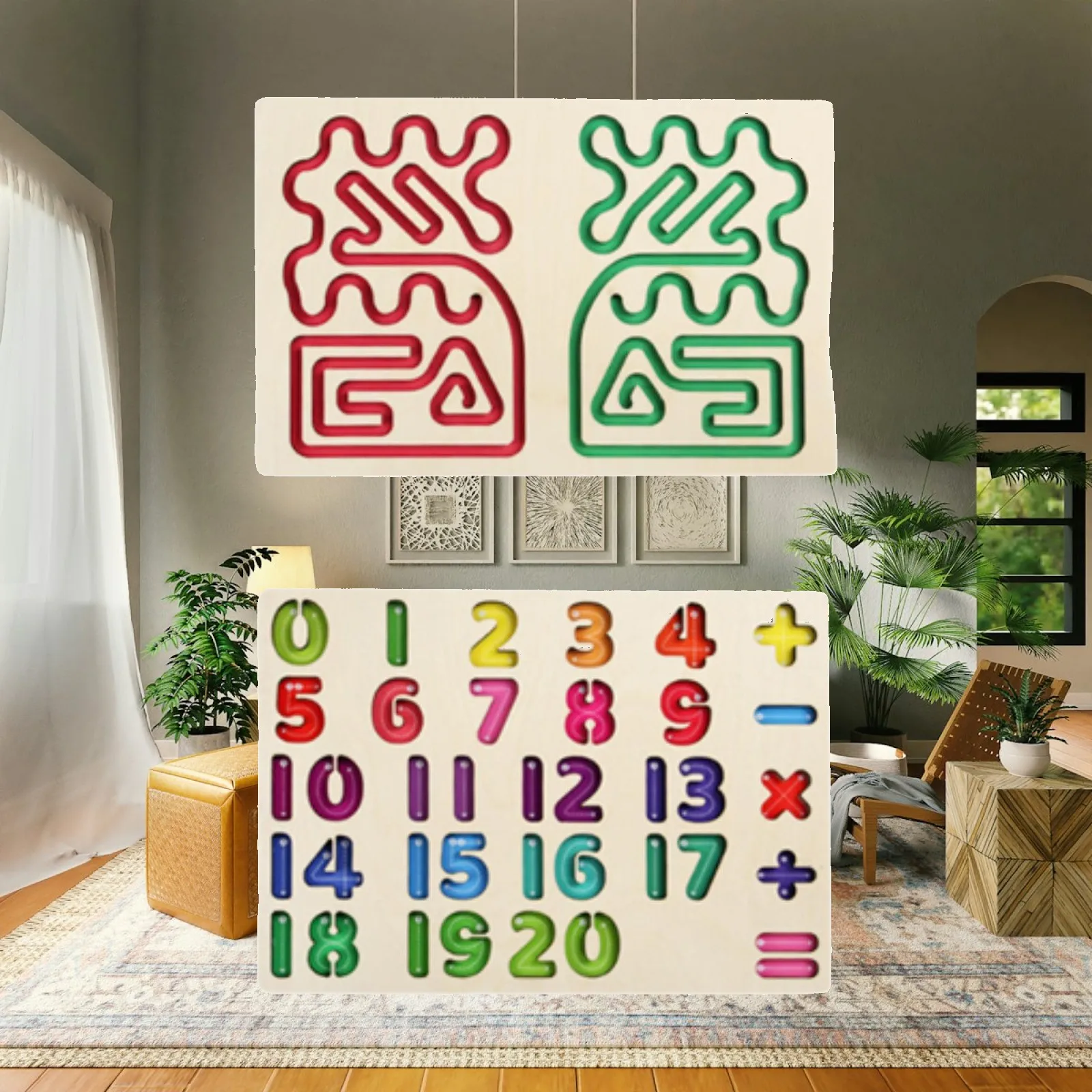 Wooden Tracing Board Learning to Write Reusable Gifts Kids Left Right Brain