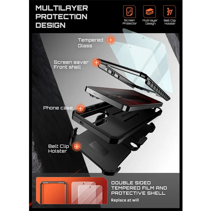 SUPCASE For Samsung Galaxy S26 Ultra Case UB Pro z ochroną o wojskowym stopniu, z 2 szkłami hartowanymi na ekran — zdjęcie produktu 5