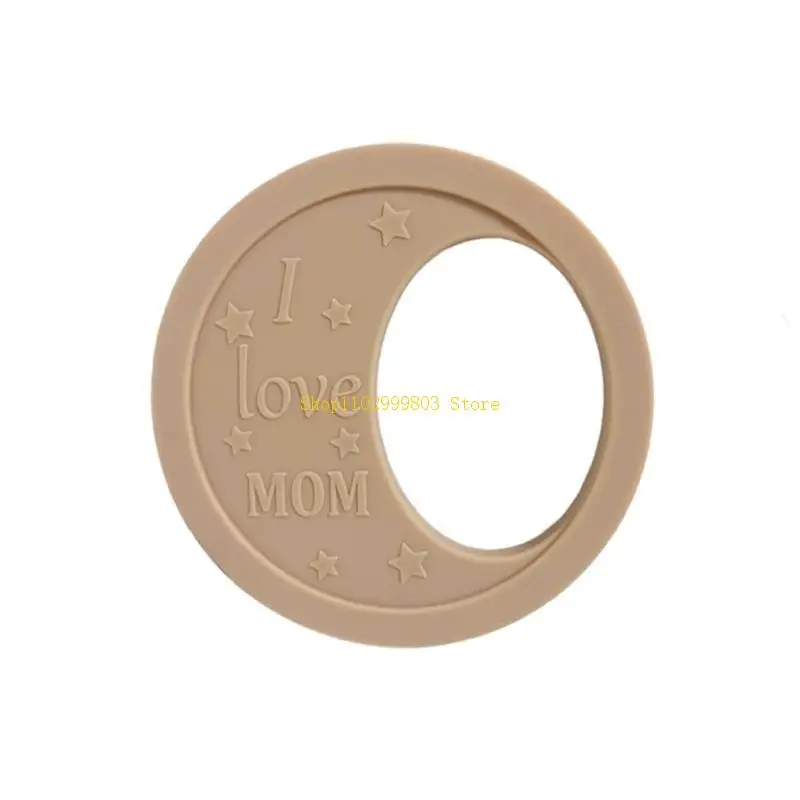 Anneau dentition en forme lune pour bébé, perles en Silicone, sucette molaire, jouet à mâcher, cadeaux douche pour J0MF