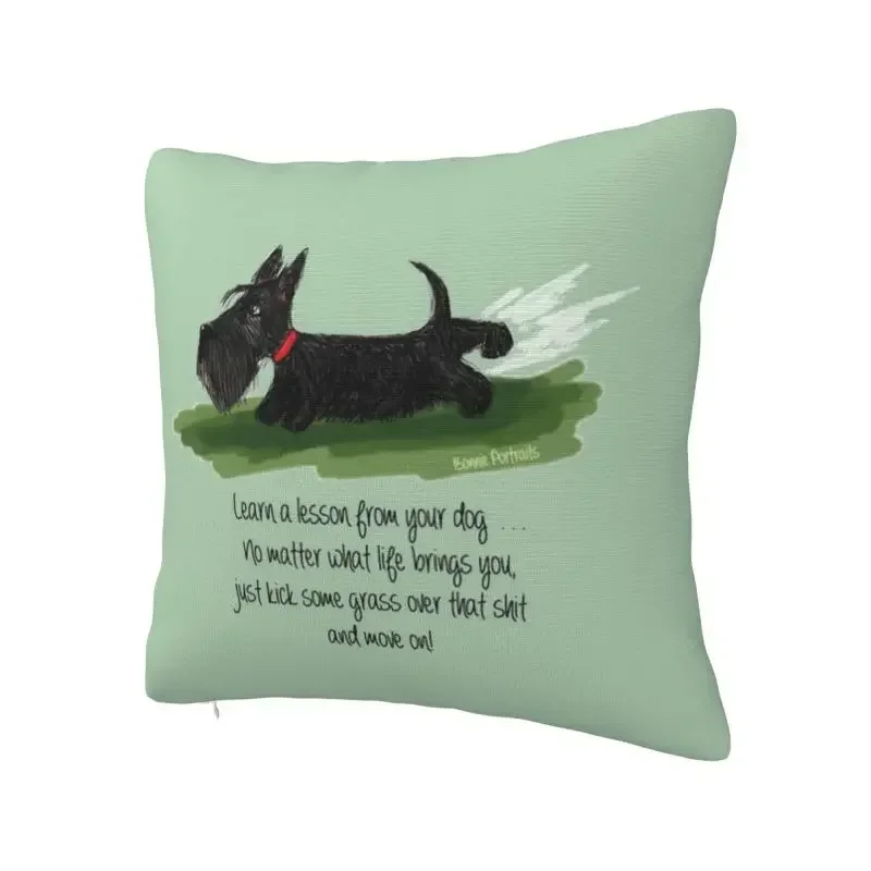 Kawaii Scottie Dog Pillow Covers Home Decoration Scottish Terrier Nordic Cushion Cover Soft Pillowcase