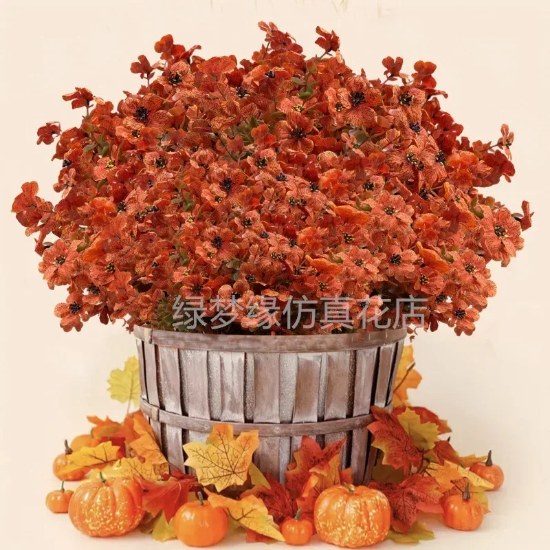 

Autumn Flowers Plastic Fake Flowers Thanksgiving Home Decoration Plants Violet Outdoor Decoration M