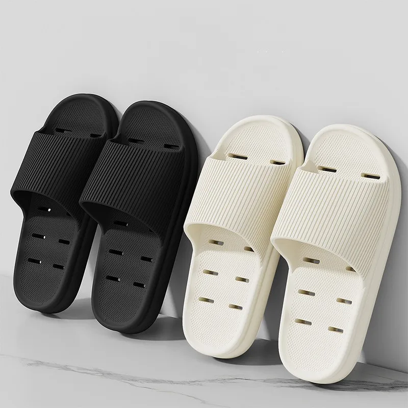 

Men's Bathroom Slippers New Women's Summer Home Slides EVA Indoor Couples Anti-Slip Shower Shoe Hollow out Quick-Drying Slippers