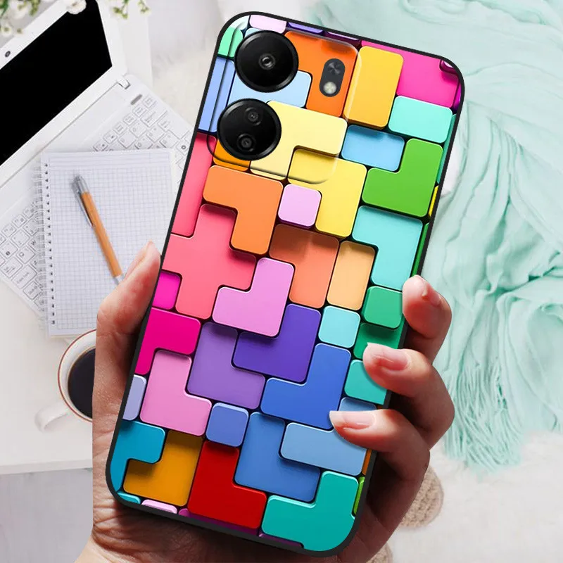 For Xiaomi Redmi 13C Case Marble Phone Cover Soft Silicone Shockproof TPU Funda For Redmi 13C 13 C Capa Cute Printing Protection