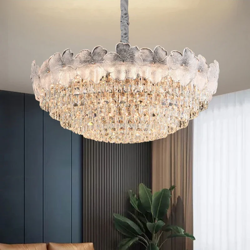 

Luxury Design Pendant Lights Ceiling Lamp Crystal Elegant Pendant Lights Home Decoration Modern Indoor Lighting Lustres LLPL