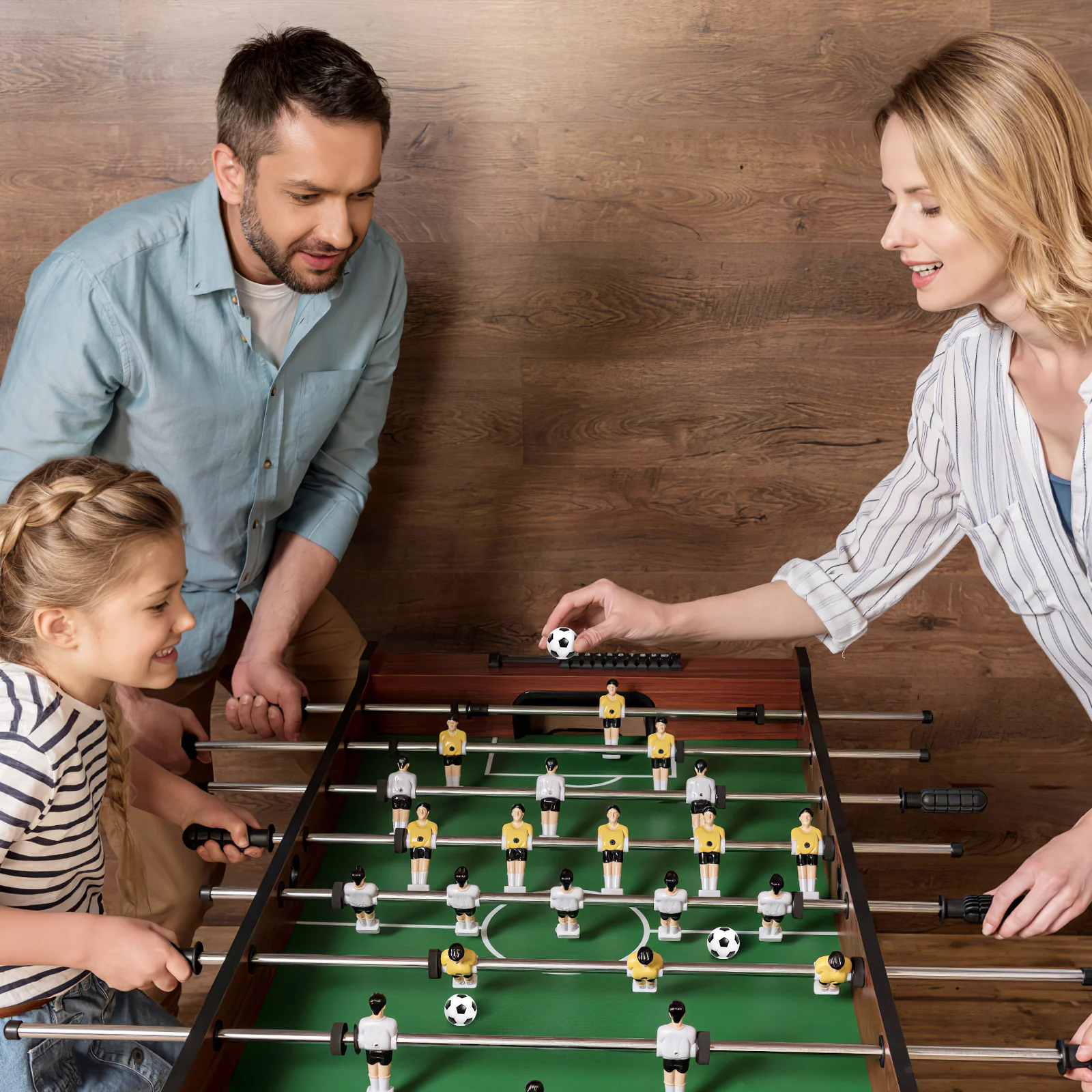 Mini football de table IkToys, 6 pièces, petit, noir et blanc, 32mm