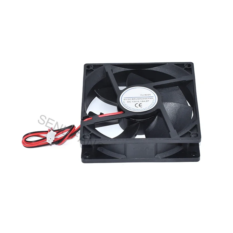 

9CM Fan New YJ-9225 DC12V 0.18A 2Lines Cooler For Refrigerator Cooling Well Tested