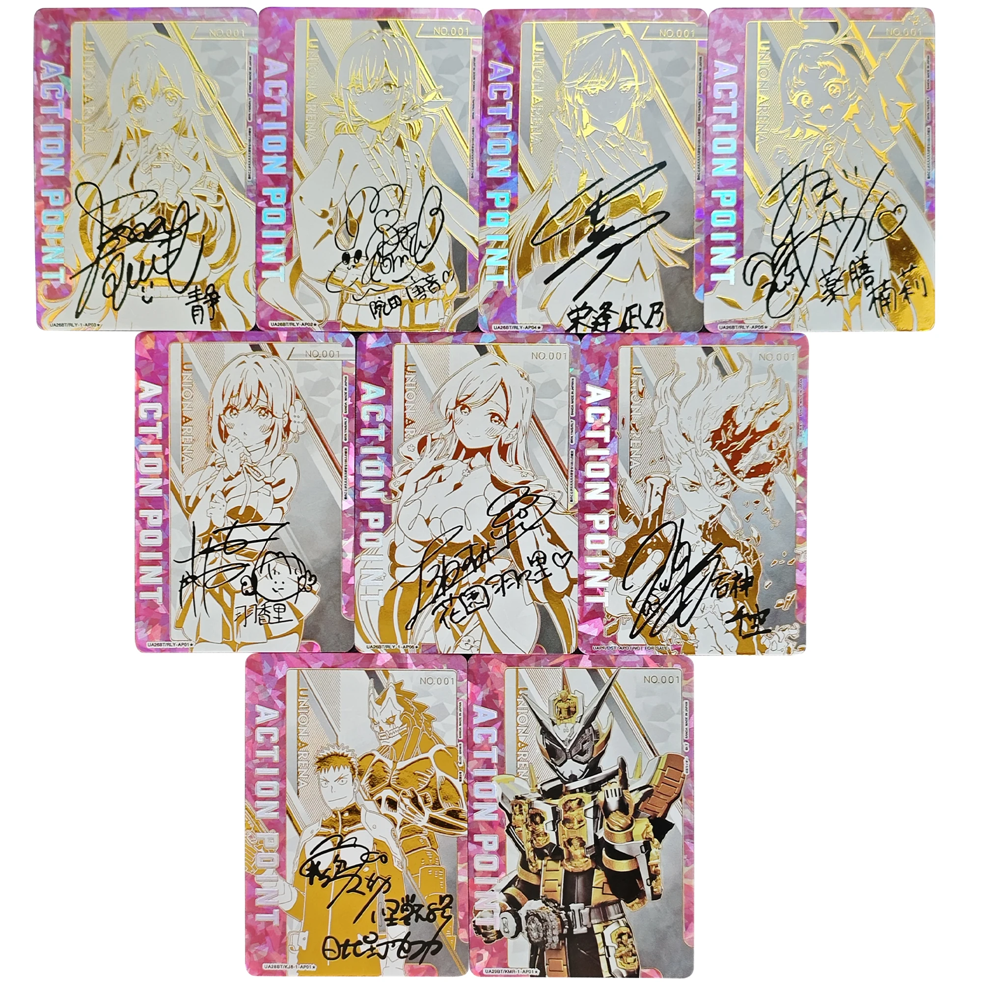 Anime UA UNION ARENA Collection Card Karane Inda Yakuzen Kusuri Hanazono Hakari Bronzing Signature Card Texture Refractive Flash