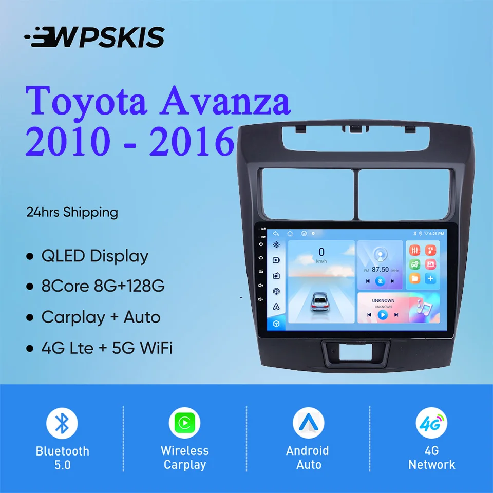 

Android14 Car Radio Audio Stereo Head Unit For Toyota Avanza 2010 - 2016 GPS Navigation Monitor Carplay Auto Split Screen 4G Lte