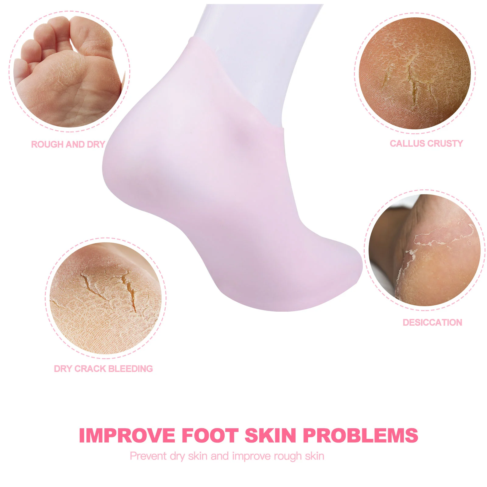 Protective Socks Foot Exfoliator Skin Preserve Moisture High Heels Anti-crack Sebs Stocking Care Miss Feet Moisturizer