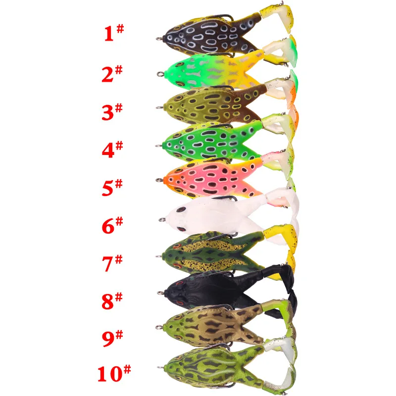 Frog Type Lure Silicone Thunder Fishing Lure 8/9/10 CM Double Propeller Soft Bait Artificial Wobbler For Fishing