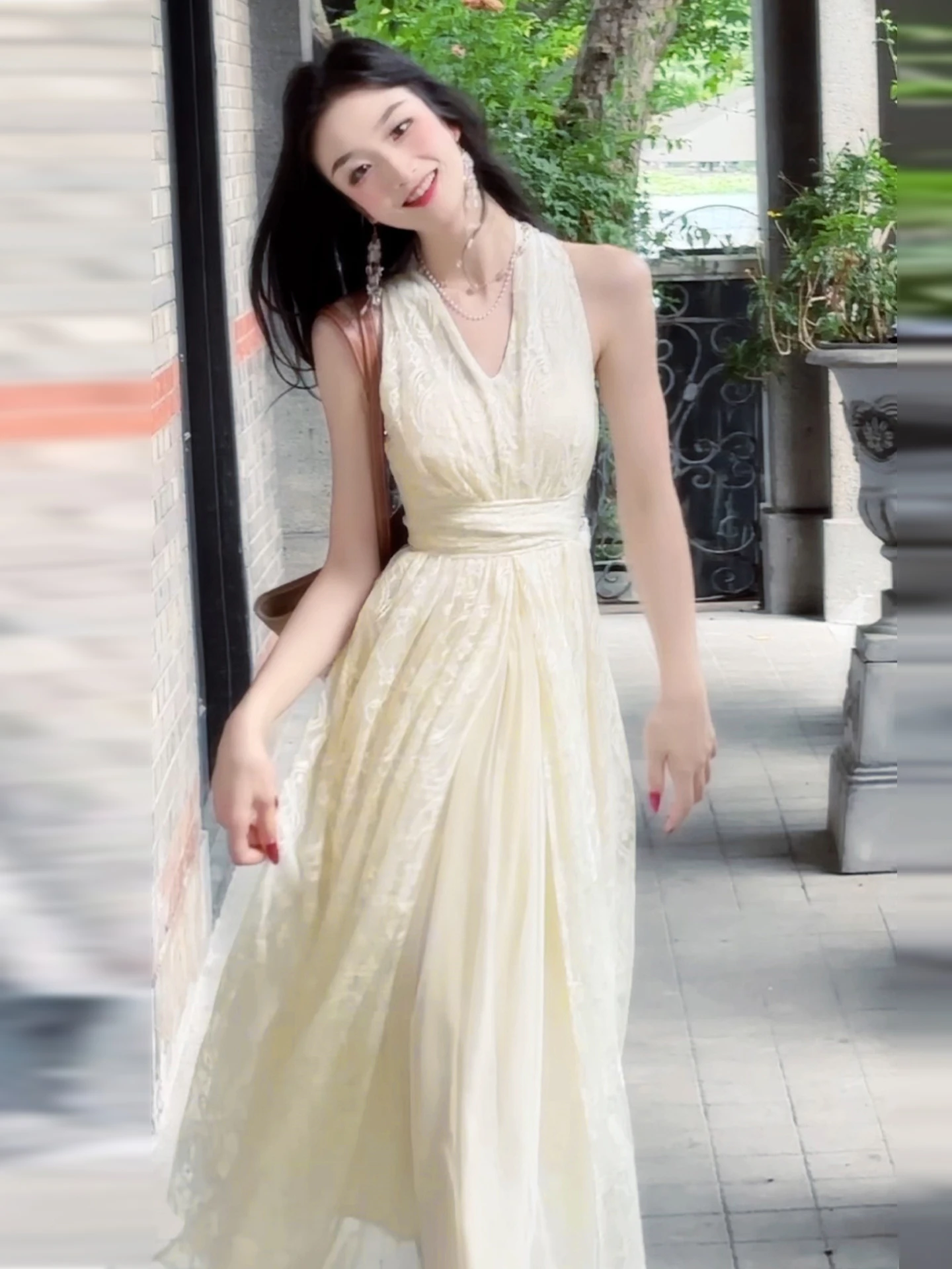 Nouvelle jupe de plage pour femme, style estival, taille haute cintrée, couleur unie, coupe ample, ligne A, S...