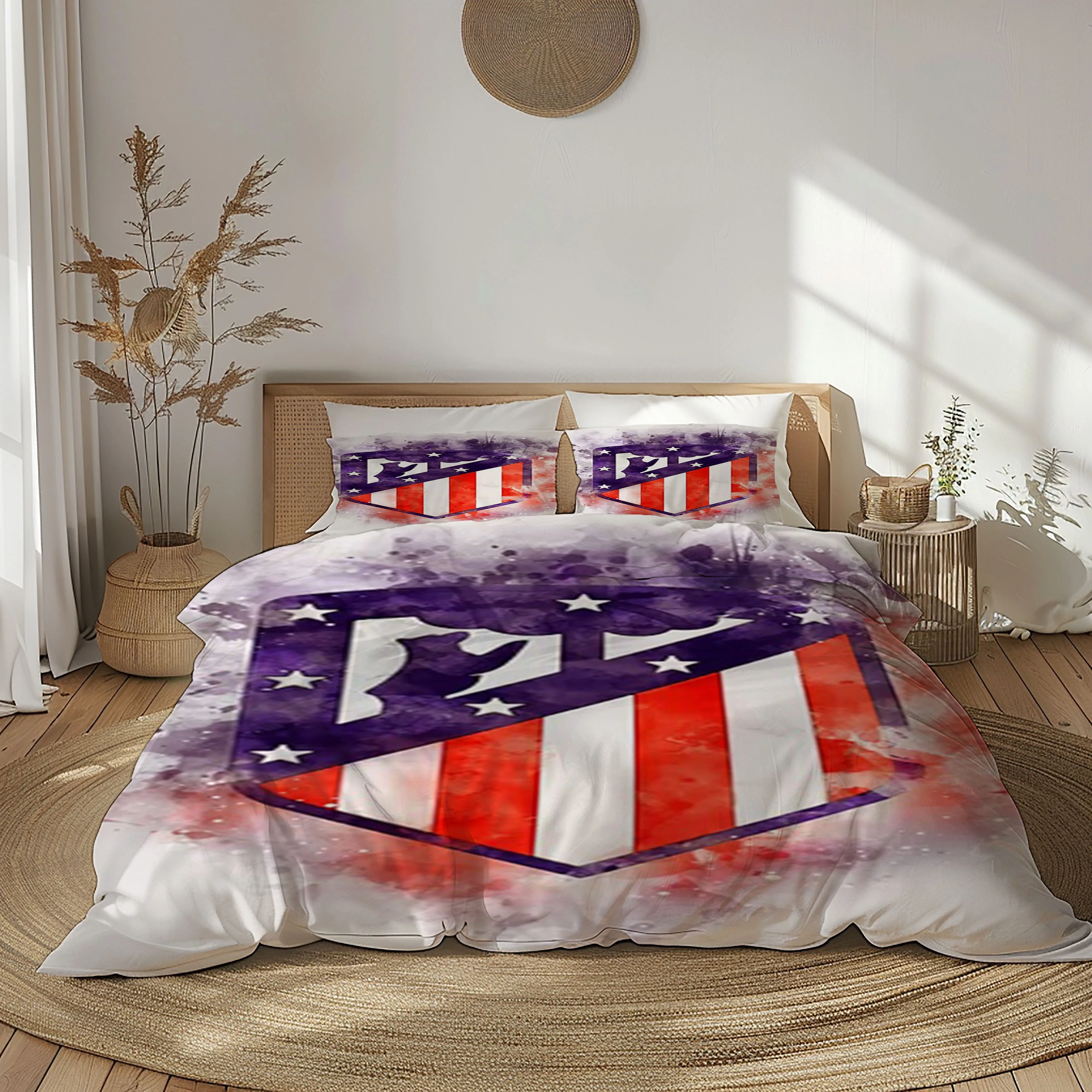 Conjunto de Roupa de Cama Atlético Brazile para Cama King, Queen, Dupla, Completa, Solteira