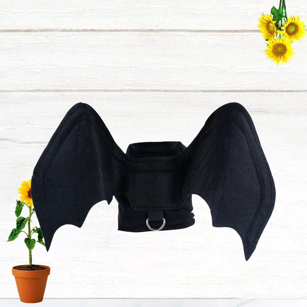 

Halloween Clothes Puppy Dress Bat Wings Shape Felt Costume Party Outfit Pet Clothes for Small Dogs
