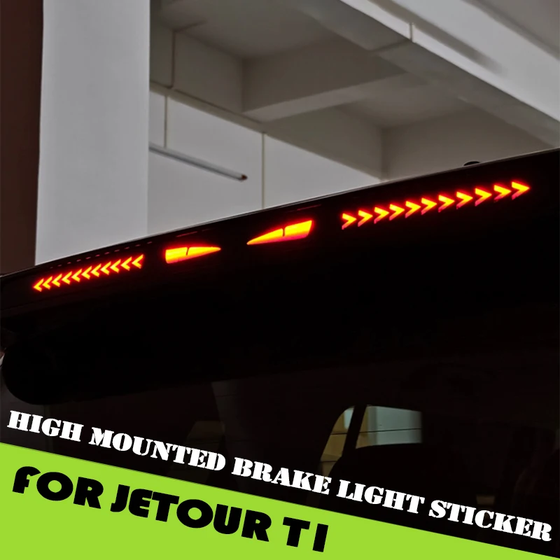 

Car High Mounted Brake Light Sticker Fit for Jetour Shanhai T1 2024 Modified Transparent Taillight Sticker Decorative Accessorie