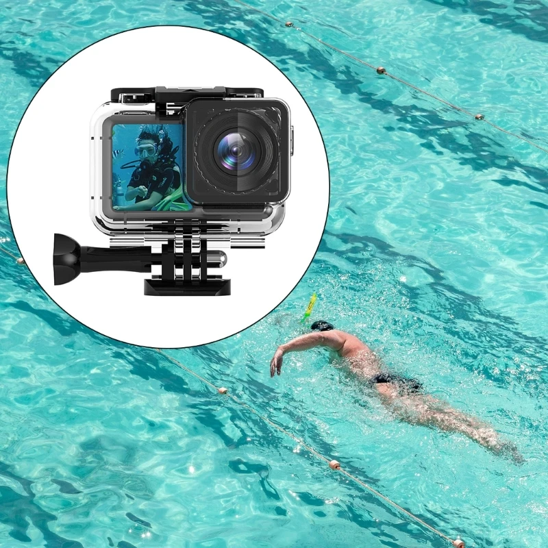 Underwater Waterproof Case for Action 1 Camera Divings Protective Housing Shell for Sports Camera Access 87HC