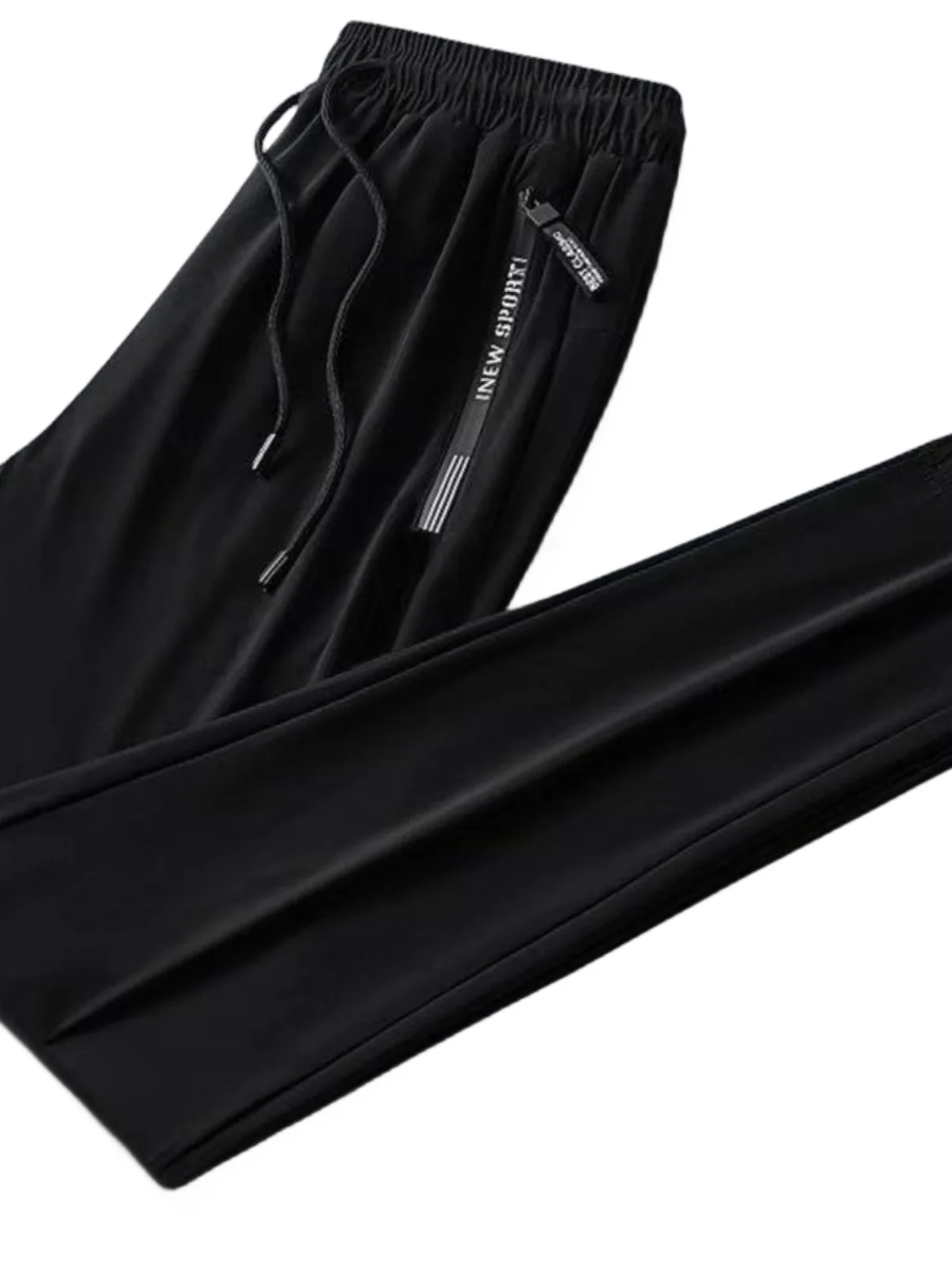 Pantalones deportivos Thiened de pierna recta con forro de Fce de punto para hombre, pantalones informales de cintura media con kets, novedad de Otoño Invierno