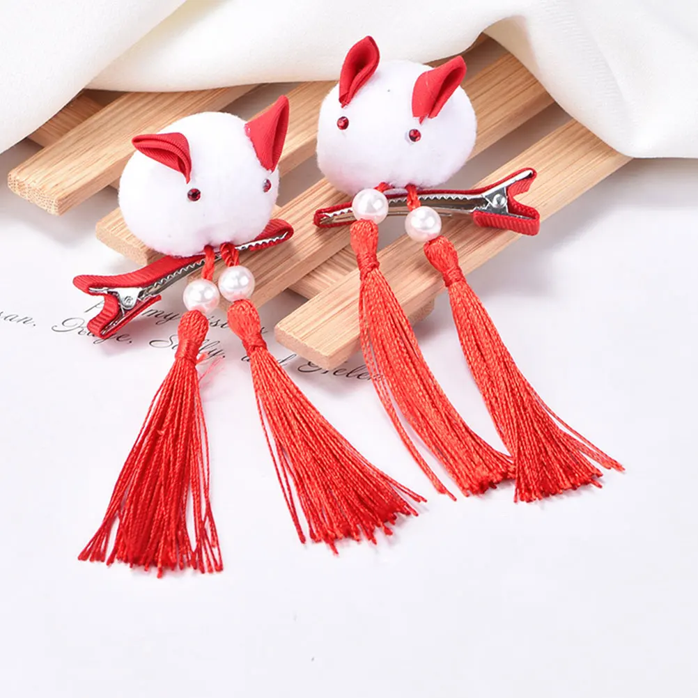 

Hair Clips Small Chinese Style Hairpin Kids for New Year Issue Card Child Bobby Pins