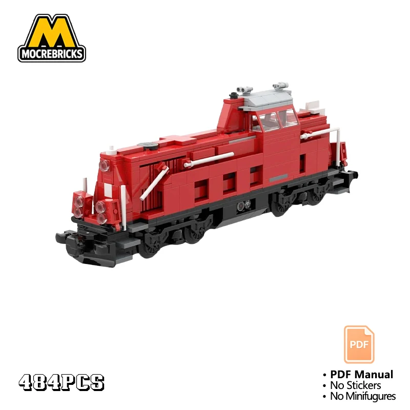 MOC City Diesel Shunting Locomotive Railway Freight Switcher Train Model DIY Building Blocks Assembly Bricks Toys Gift
