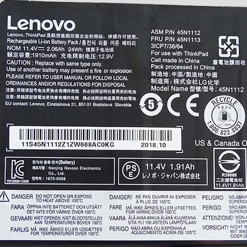 Lenovo ThinkPad T440 T440S T450 T450S T460 X240 X250 X260 X270 T550 L450 45N1110 45N1111 45N1112  Original Laptop battery