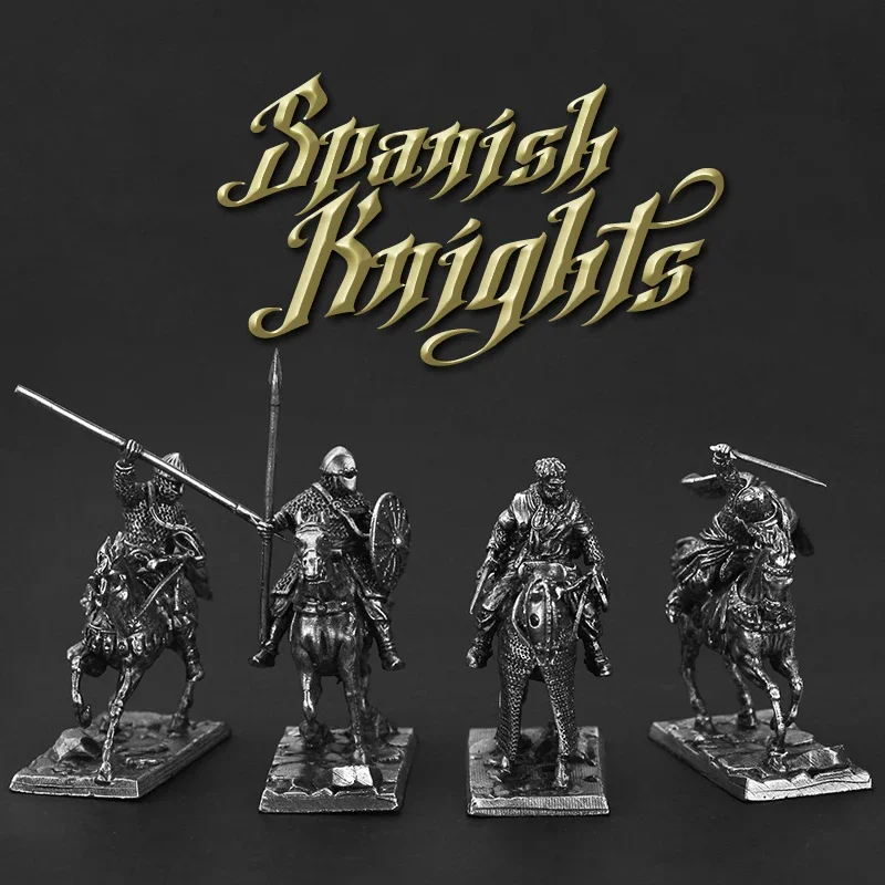 Metalowy wykończony produkt Hiszpańska kawaleria Wojskowy żołnierz Model Figurki akcji Zabawki Gra planszowa Miniatura Ozdoba Akcesoria