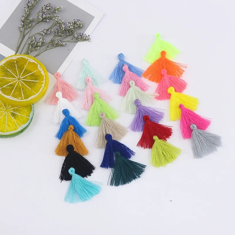 50pcs Mini 3cm Cotton Tassels Fringe Sewing Home Sewing Accessories Crafts Tassels DIY Key Curtains For The Room Access Decor