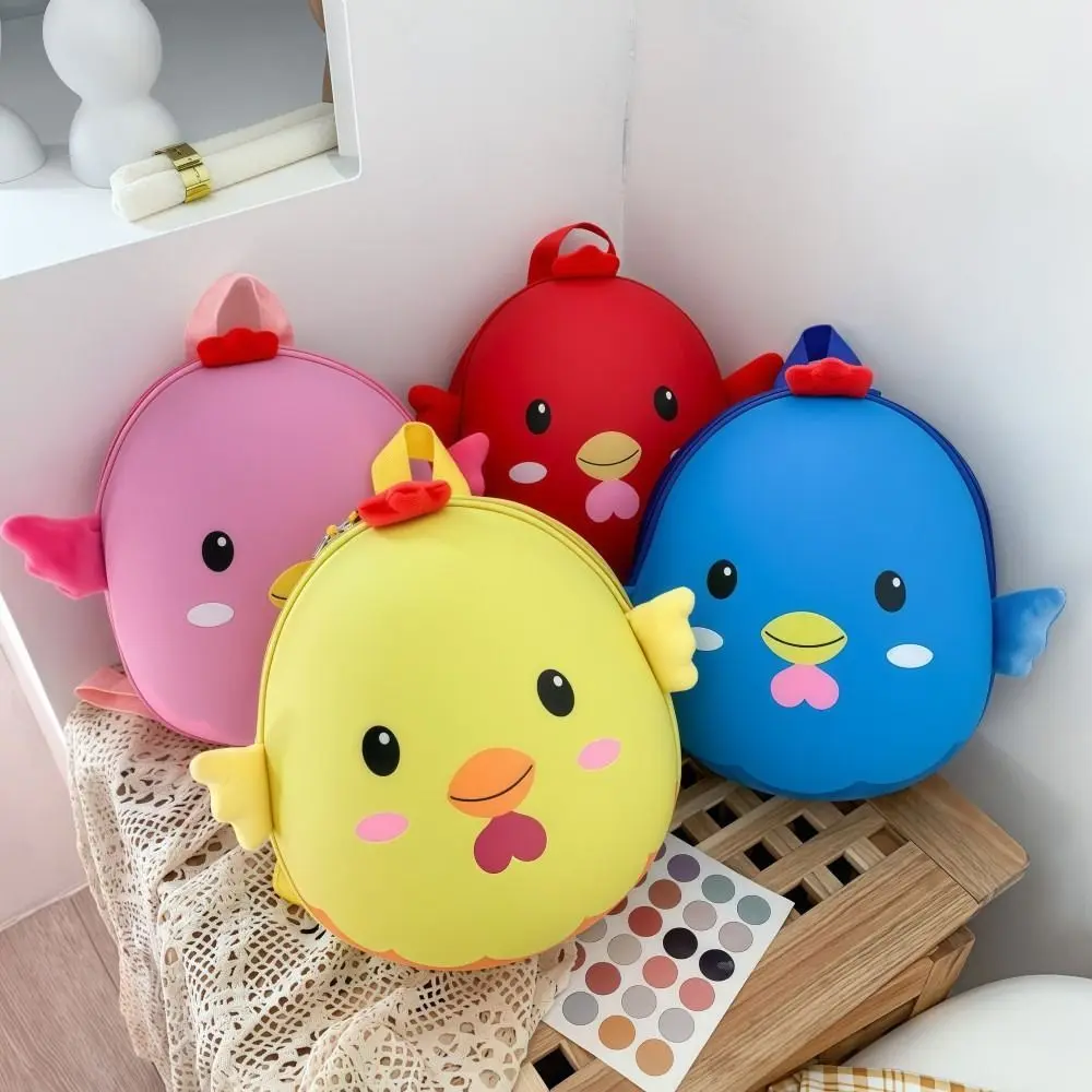 Unique 3D Egg Shell Backpack Cartoon Simulation Chick Backpack Waterproof Large Capacity Children SchoolBags Kid Gift
