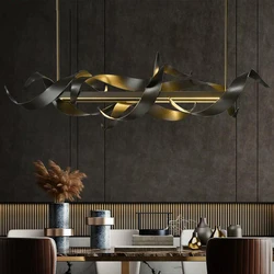 Nordic luxury restaurant chandelier decoration front attic LED chandelier retro light luxury bar chandelier lighting