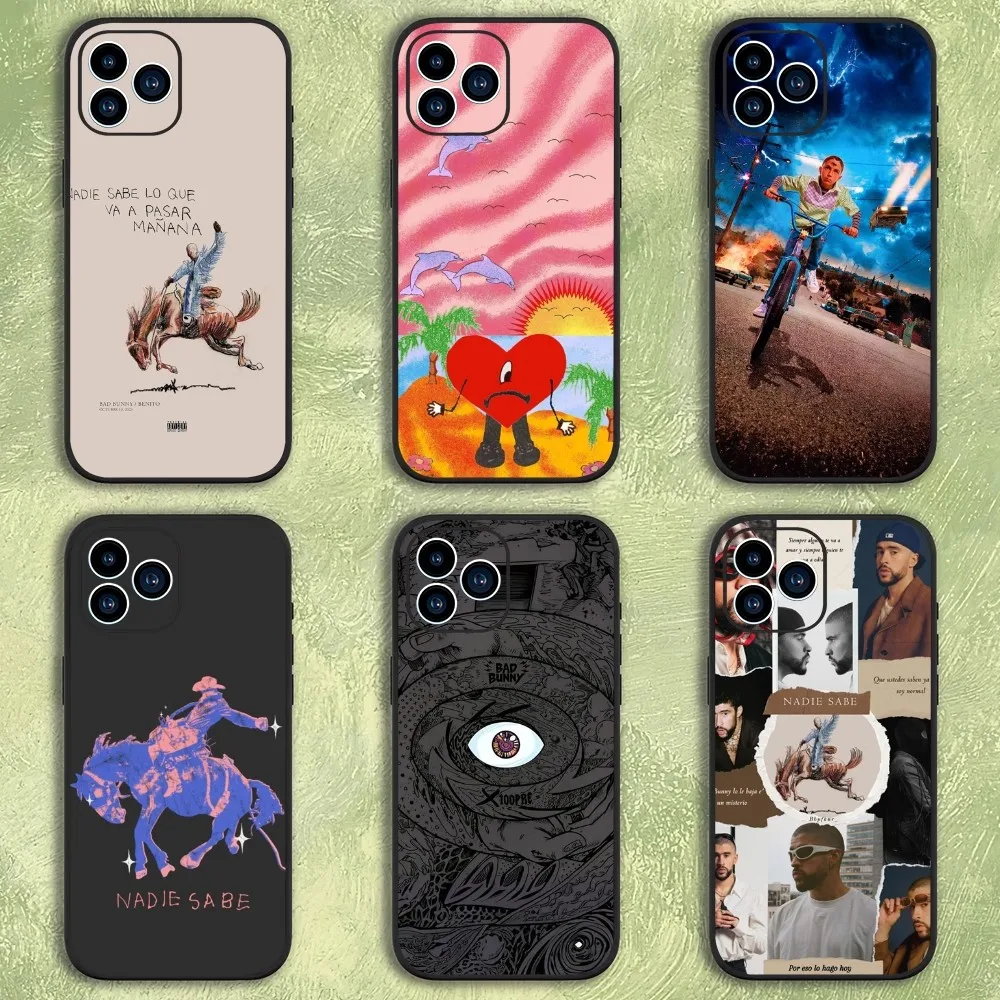 Singer B-Bad Bunny Album Phone Case For iphone15 14 13 12 11 Pro Max Mini X 7 8 Soft Case