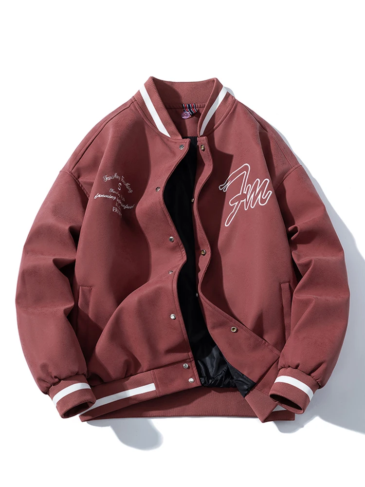 

Suede Pilot Jaet Men's Spring Autumn Winter Retro Trendy Baseball Sle American Pilot Coat Leather irt for Couples