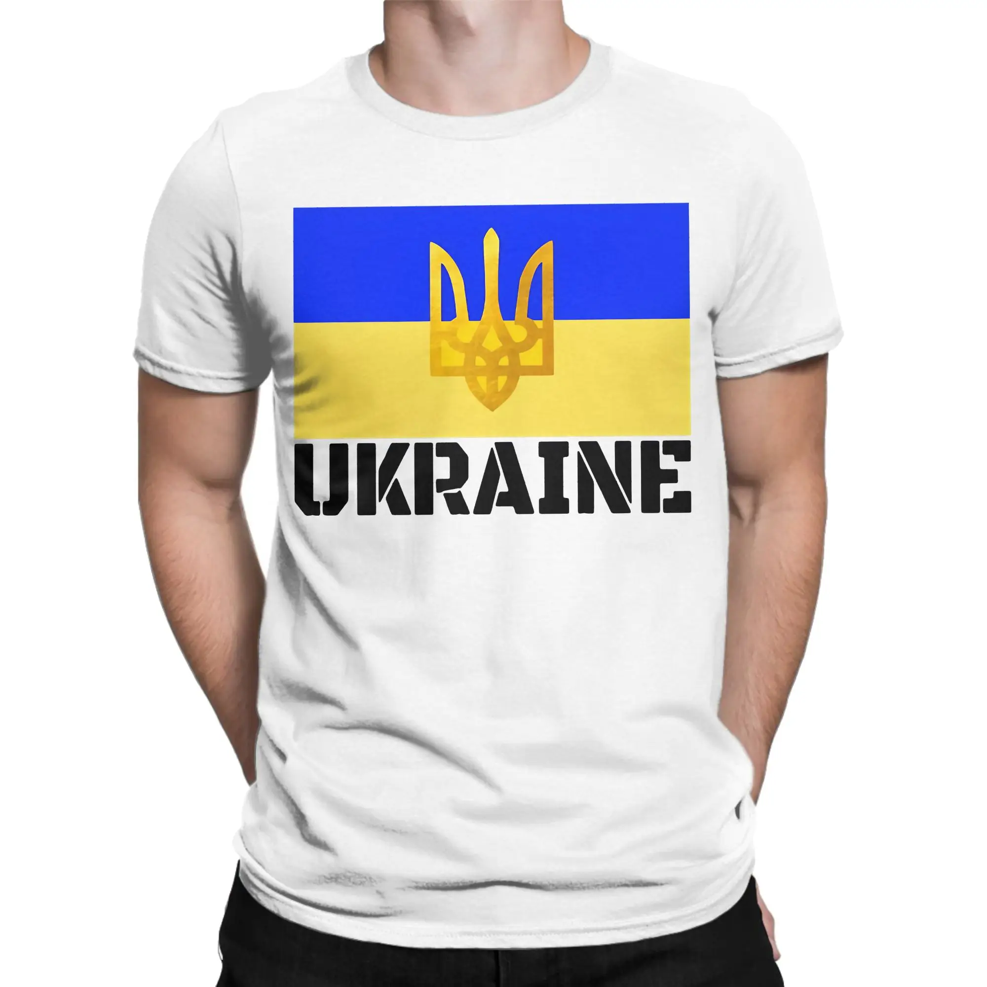 Couple T Shirt Ukraine Flag T-Shirts Harajuku  Summer Tees Streetwear 100% Cotton Tops Plus Size 6XL