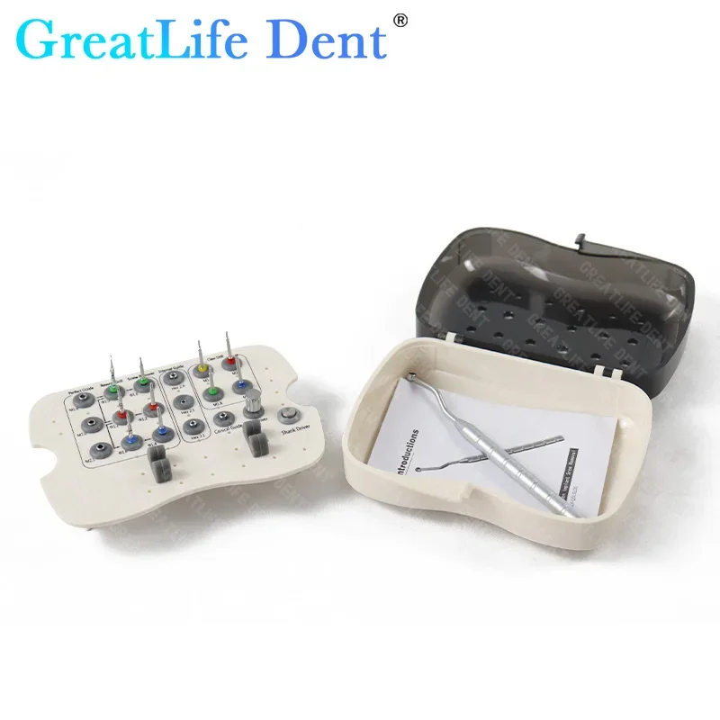 

GreatLife Dent Dental Implant Fractured Broken Screw Remover Kit Broken Remover Surgery Kit Implant Restoration Tools Kit