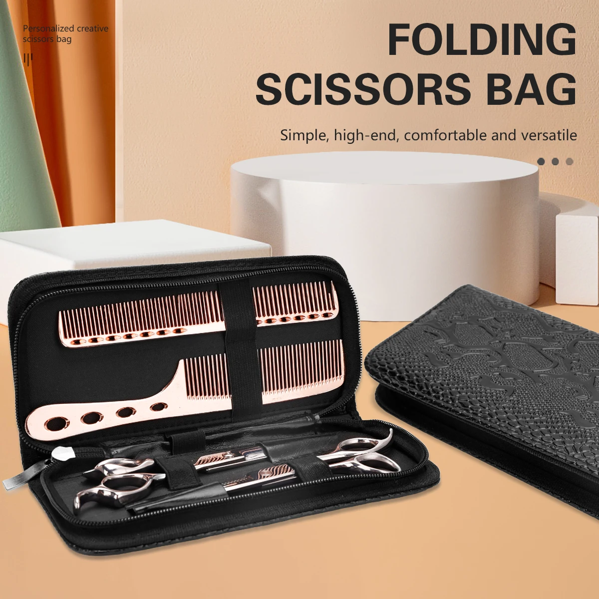 

Barber Storage Pouch Haircut Scissors Bag Salon Professional Portable Scissors Zipper Bag Hairdressing Tools