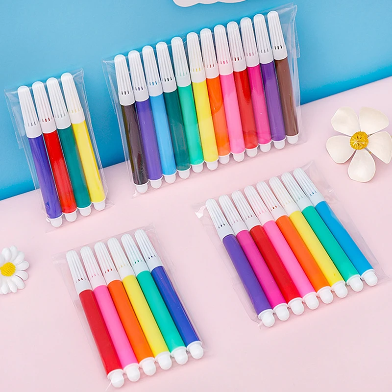 Marcadores super laváveis clássicos para quadro branco, canetas apagáveis coloridas para arte do escritório da escola, caneta água lavável