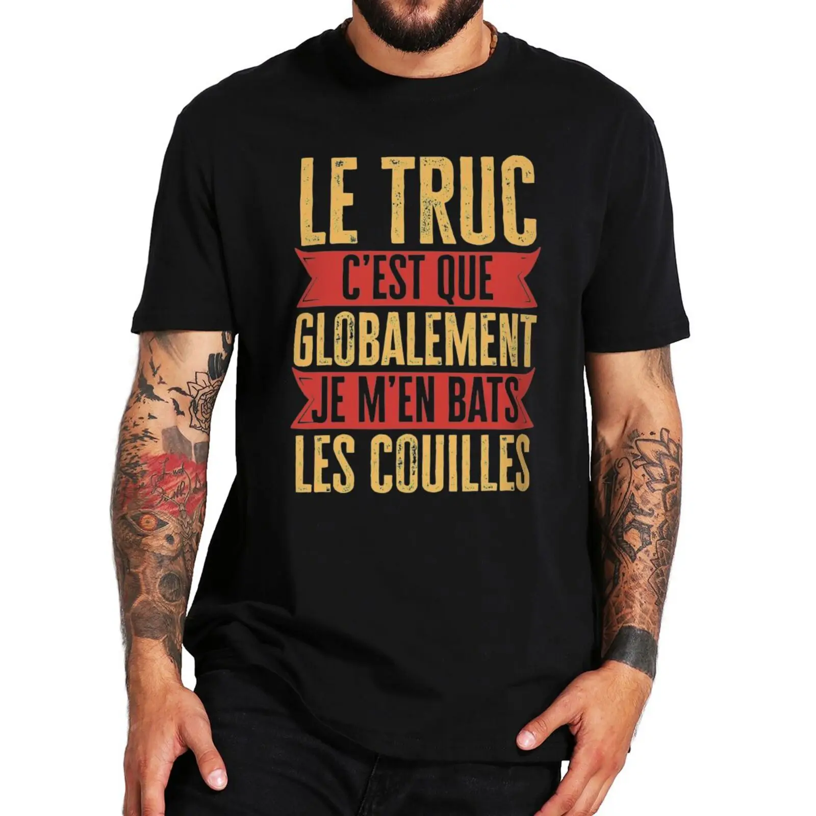 Retro I Don\'t Fight The Balls T Shirt Funny French Humor Vintage T-shirt Casual 100% Cotton Unisex Summer Tops EU Size