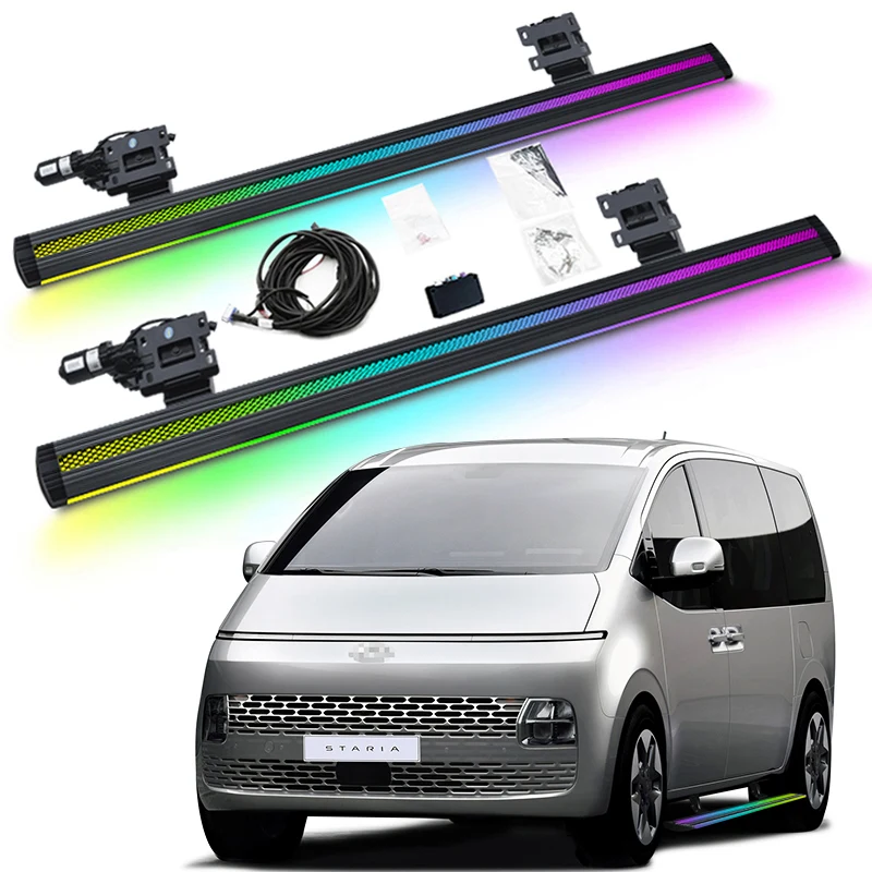 

Cc CarAutomatic Power Electric Side Step Neon Led Light Running Board for HYUNDAI Staria 2021-2024