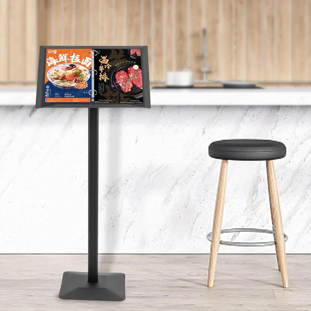 Poster Display 45.3in Information Stand Menu Display Stand Restaurant Advertising Stand Sign Holder Floor Stand Menu Stand