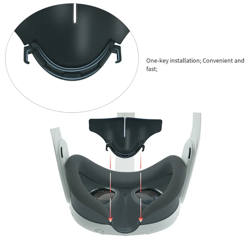 Untuk Meta Quest 3 bantalan hidung silikon Headset VR penutup hidung pengganti dapat dicuci untuk Meta Quest 3 Aksesori VR
