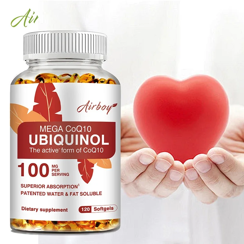 

Ubiquinol CoQ10 100mg - Heart Healthy & Anti-Aging, Cardiovascular & Energy Supplement - Gluten Free, Non-GMO