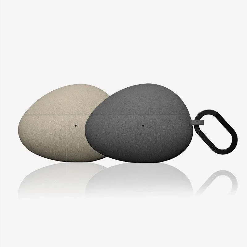 Rough Stone Shape Silicone Case for AirPods Pro Pro2 Earbuds Case Cover with Hook