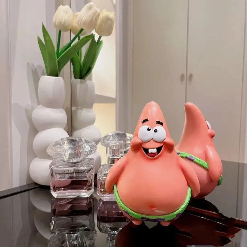 Figurka SpongeBob Patrick Star Anime Figurka Akcji Dekoracja Tortu Figurka PVC Ozdoby na Konsolę Samochodową Kolekcja Model Zabawki Prezenty