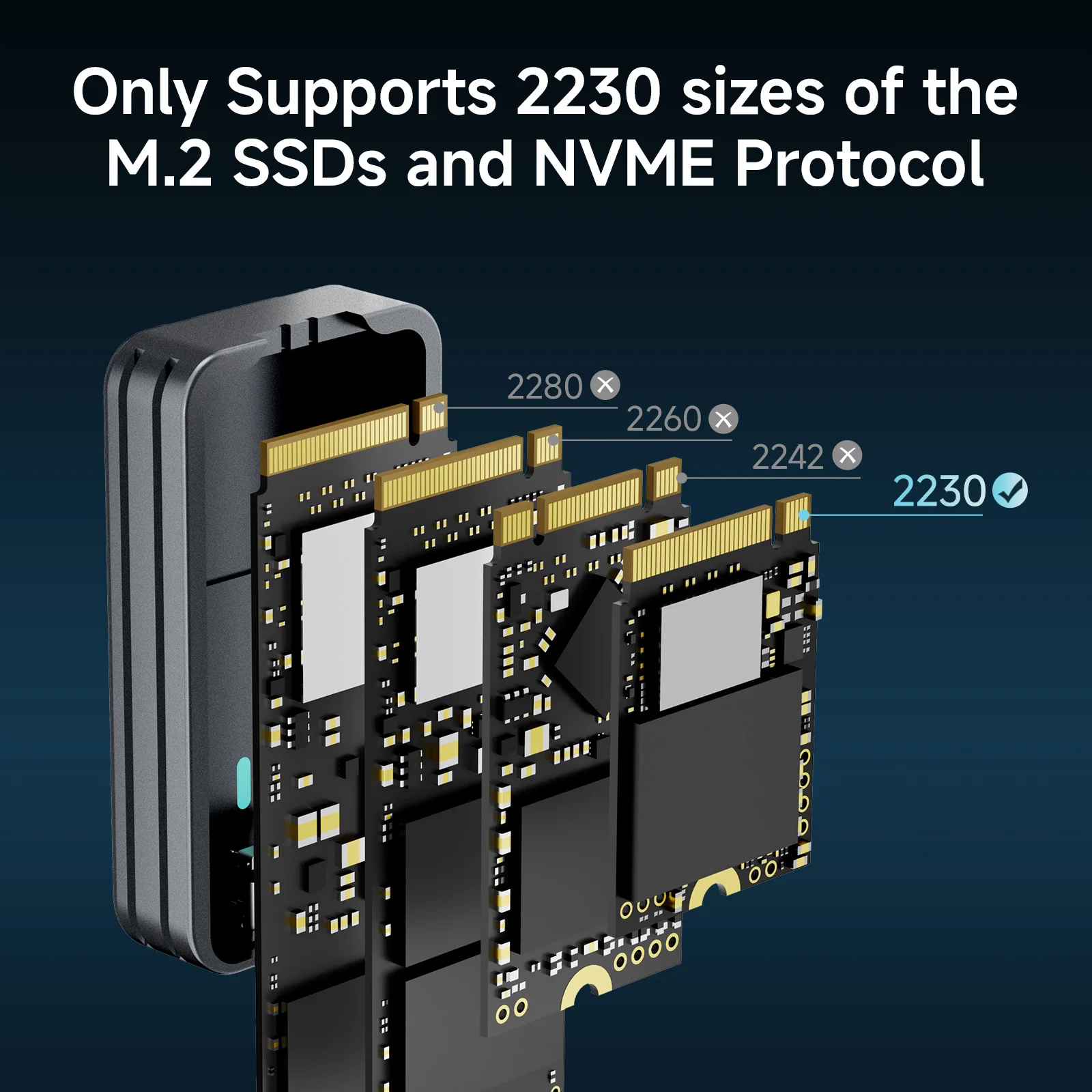 Корпус Fanxiang MP83 USB 3.2 Gen 2 SSD 10 Гбит/с M.2 NVMe PCIe — USB-адаптер/считыватель, поддержка клавиш M, B&M/2230 SSD