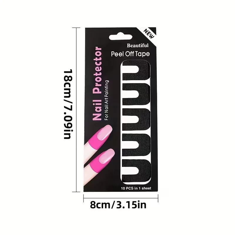 20 قطعة من طبقة حماية الأظافر على شكل حرف U - فن أظافر لاتكس عديم الرائحة، أدوات فنية للأظافر مضادة للحشف، رعاية احترافية لفن الأظافر #6