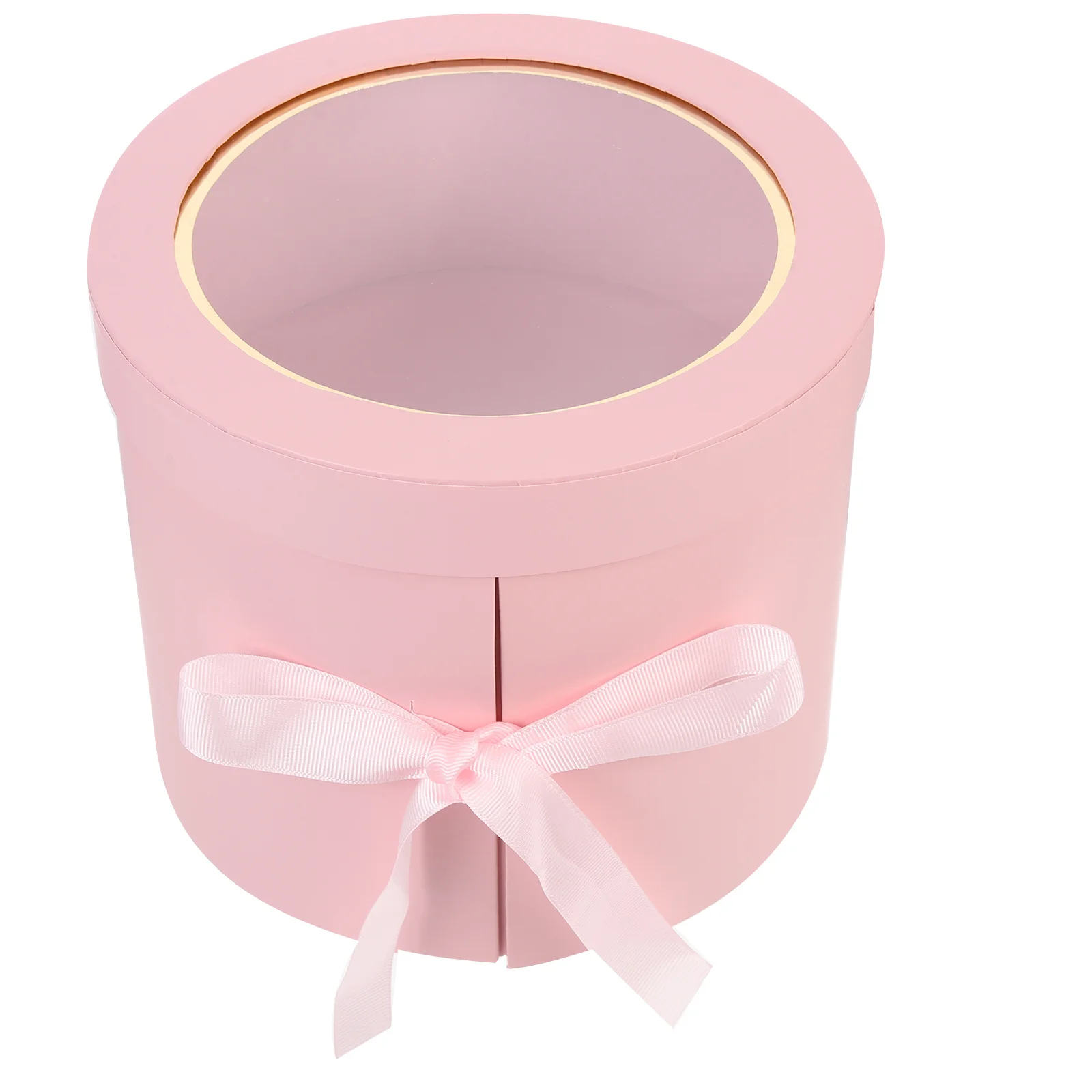 

1pc Flower Gift Box Round Flower Packing Container For Roses Gypsophila Carnations Bouquet Arrangement Storage Box Birthday