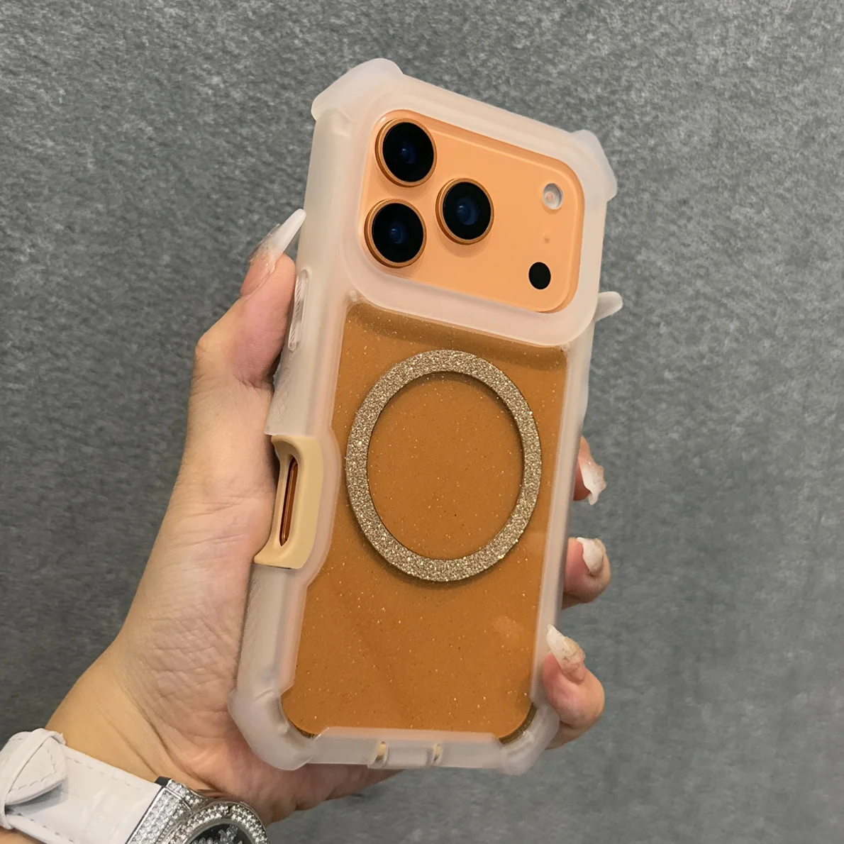 حافظة هاتف مغناطيسية لامعة لهاتف آيفون 17 برو ماكس 14 15 16 برو ماكس بلس 17 اير 13 غطاء مغناطيسي مقاوم للصدمات