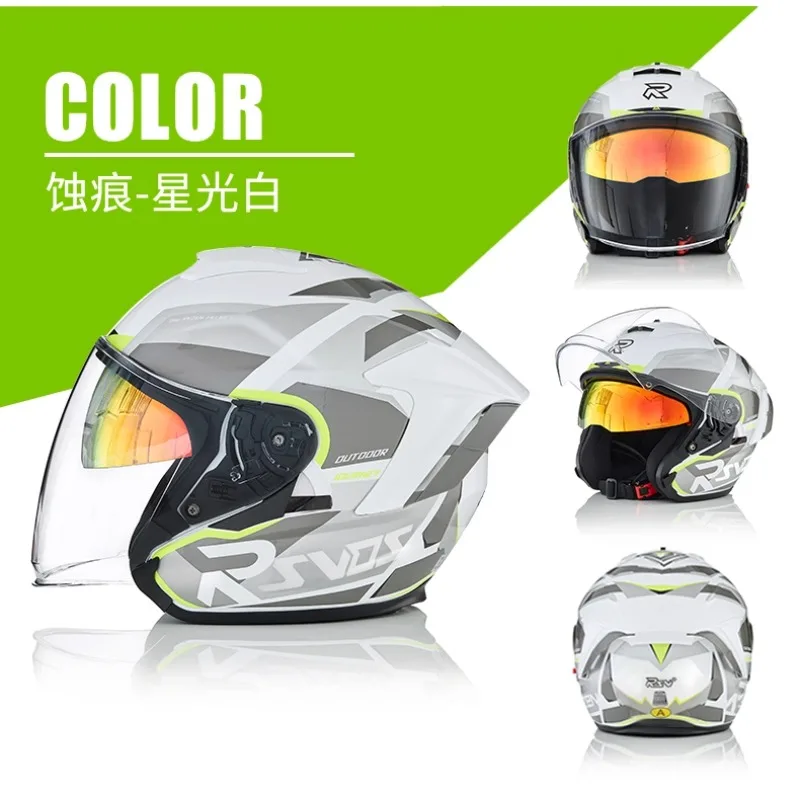 RSV Motorcycle Helmet for Men's and Women's 3/4 Helmet Motorcycle Half Helmet Cascos Para Moto Casco Moto 헬멧반모